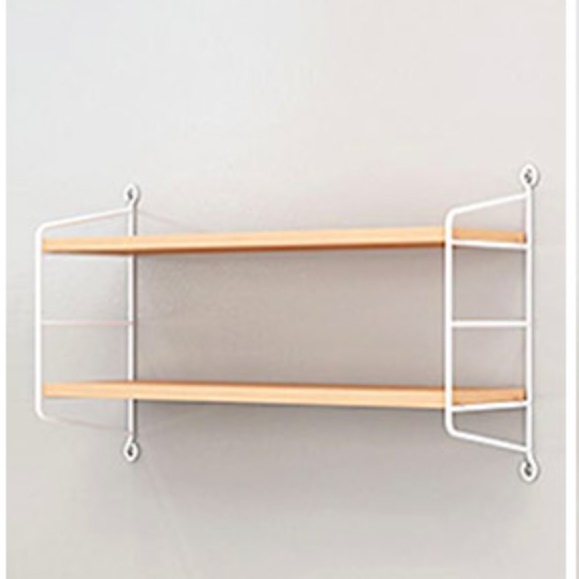 미니벽선반 벽걸이선반장 원목 2단 선반 넓은선반 - 상품 이미지