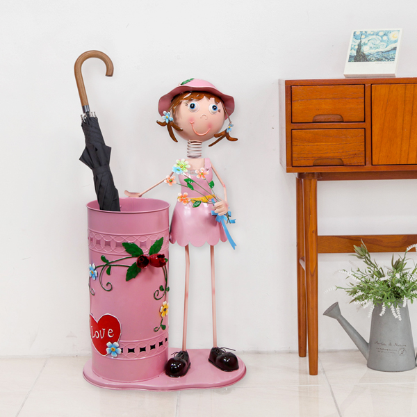 설렘하우스 인형 디자인 카페 우산꽂이 업소용 대용량 우산꽃이 옐로우