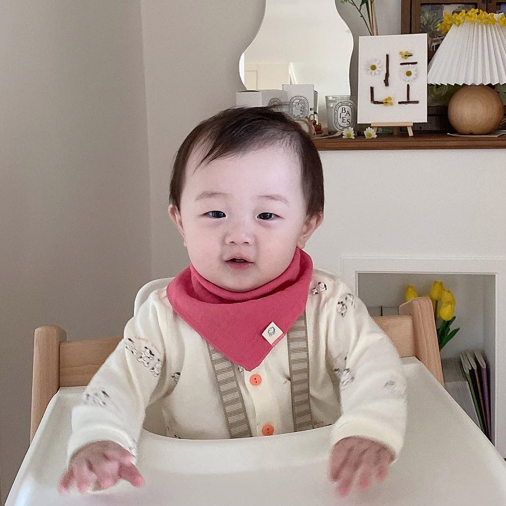 유아동 이중거즈 스카프빕 1+1 사계절 목수건