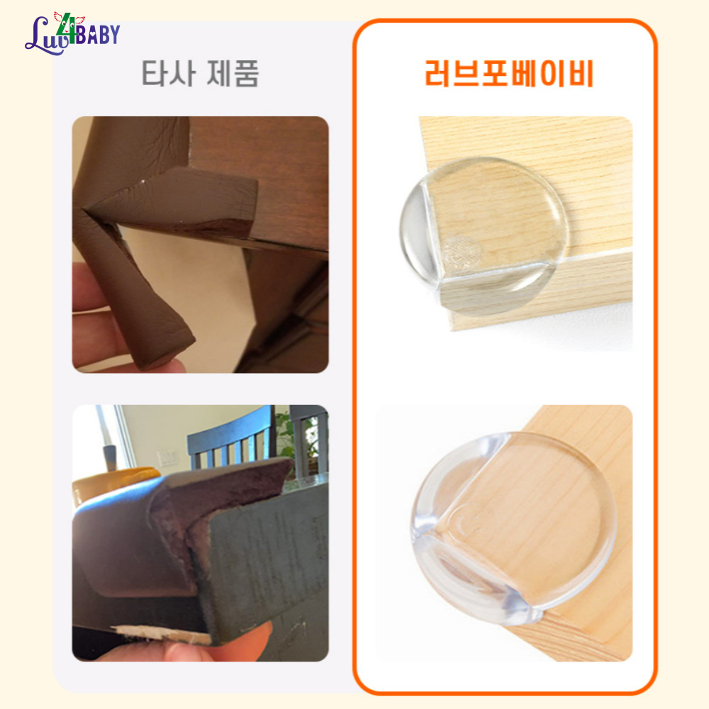 코너 투명 보호대 모서리 가드 아기 보호 책상 충격 방지 쿠션 이미지 6
