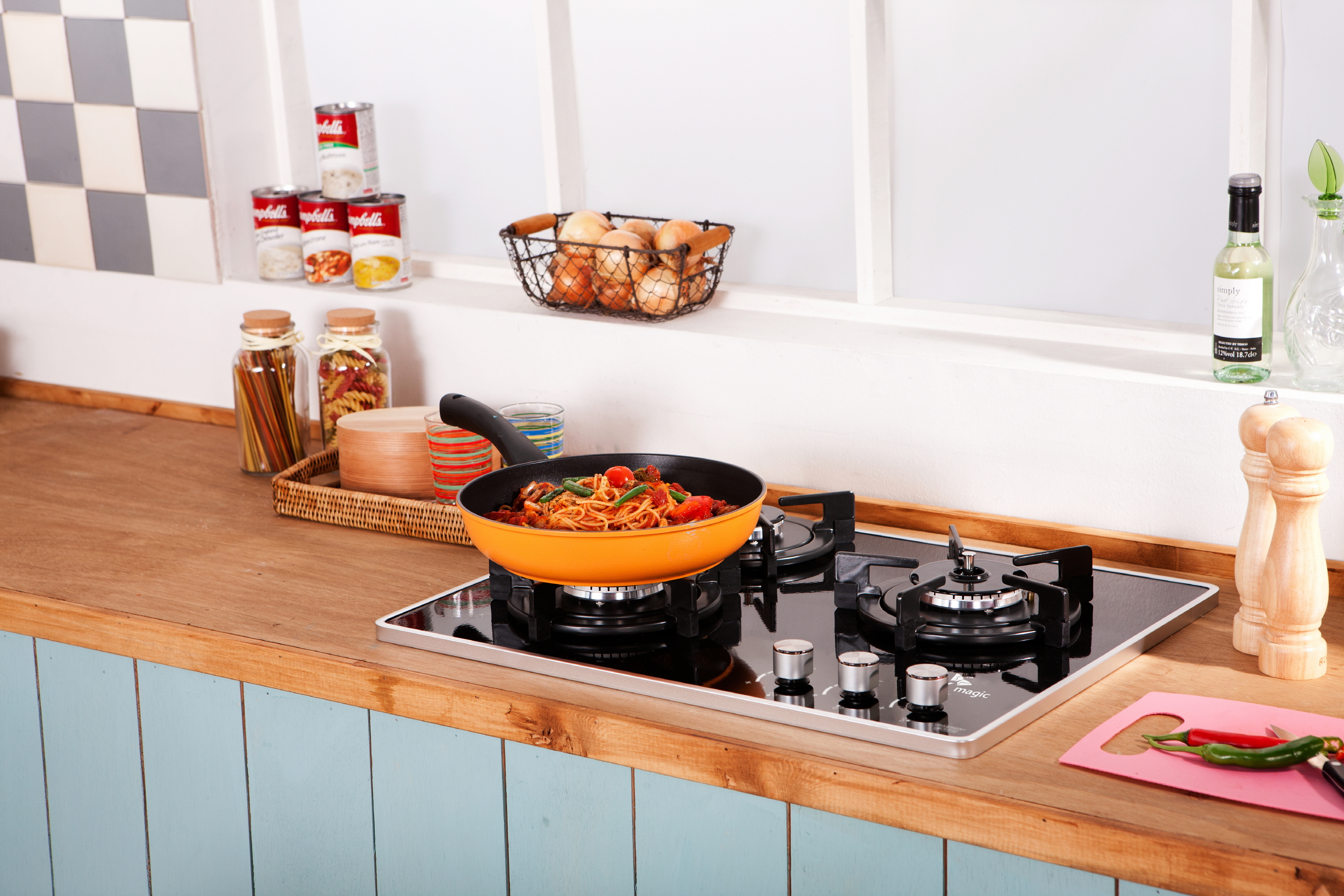 나비엔매직 빌트인 가스 쿡탑 레인지 코드식 560x440 GRB6003PABL LPG