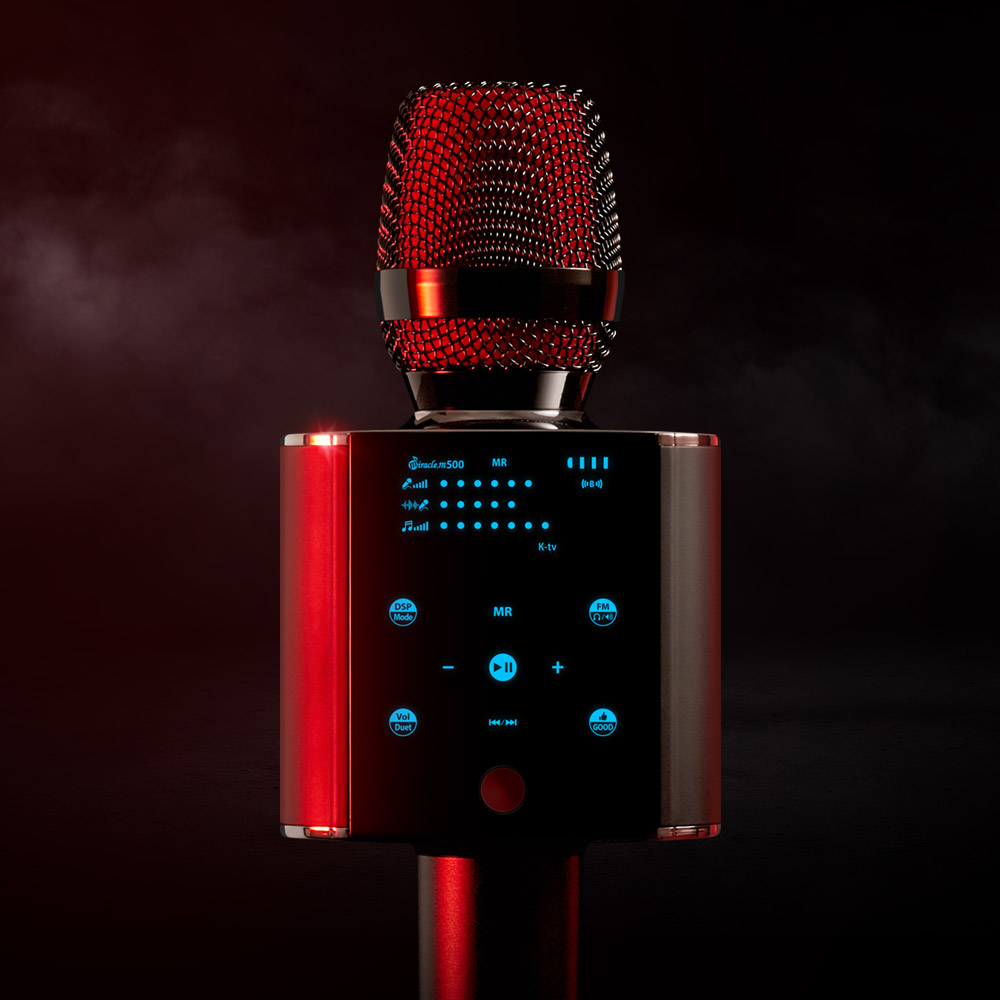 블루투스마이크 노래방마이크 휴대용 차량용 가정용 무선충전