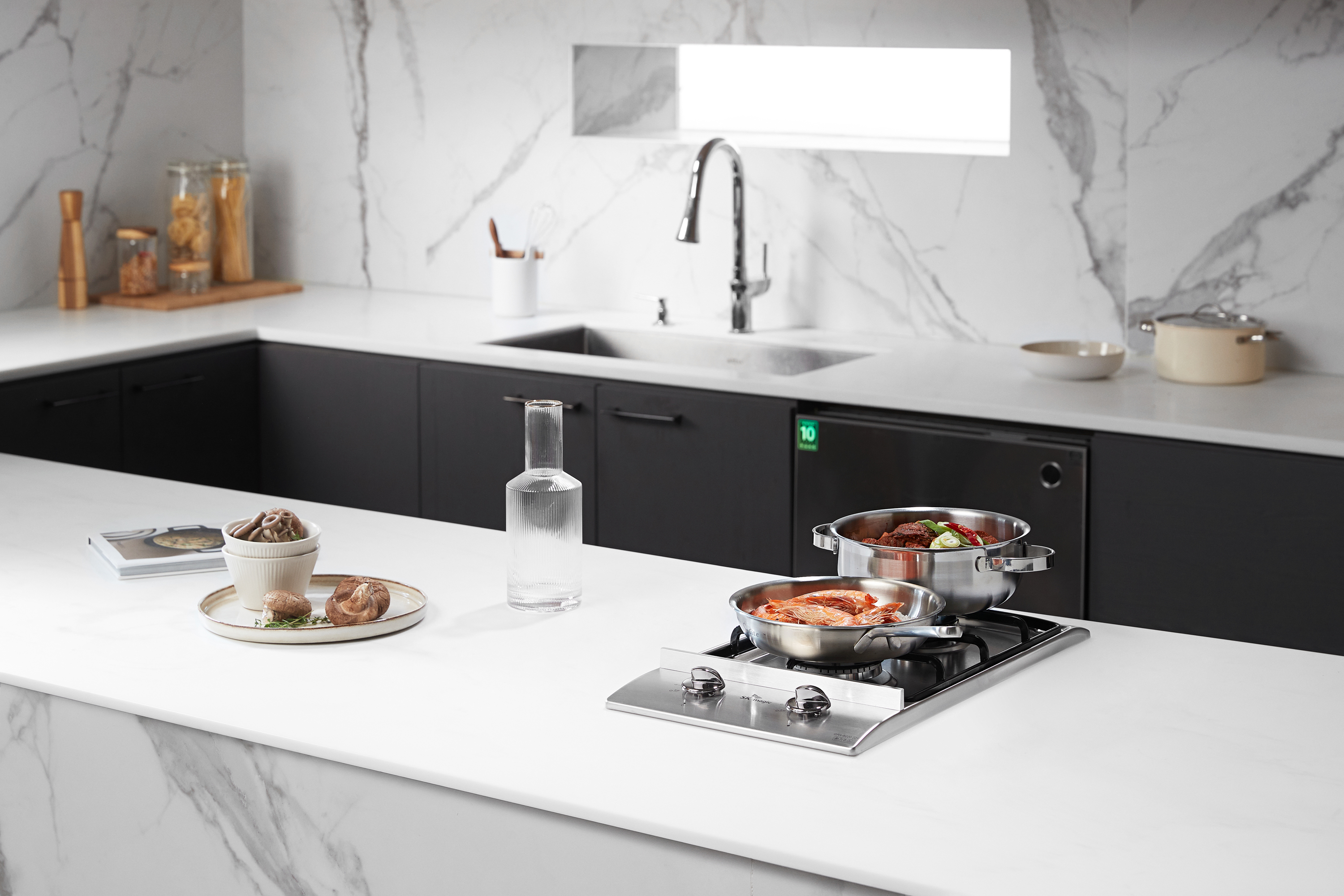 나비엔매직 빌트인 가스 쿡탑 레인지 전지식 265x485 GRB1102PDSS LPG