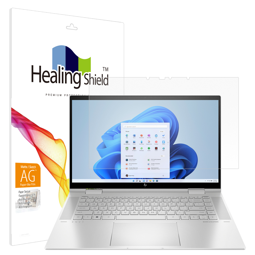 HP 엔비 X360 15-ew 항균 종이질감 블루라이트차단 액정보호필름 - 메인 이미지