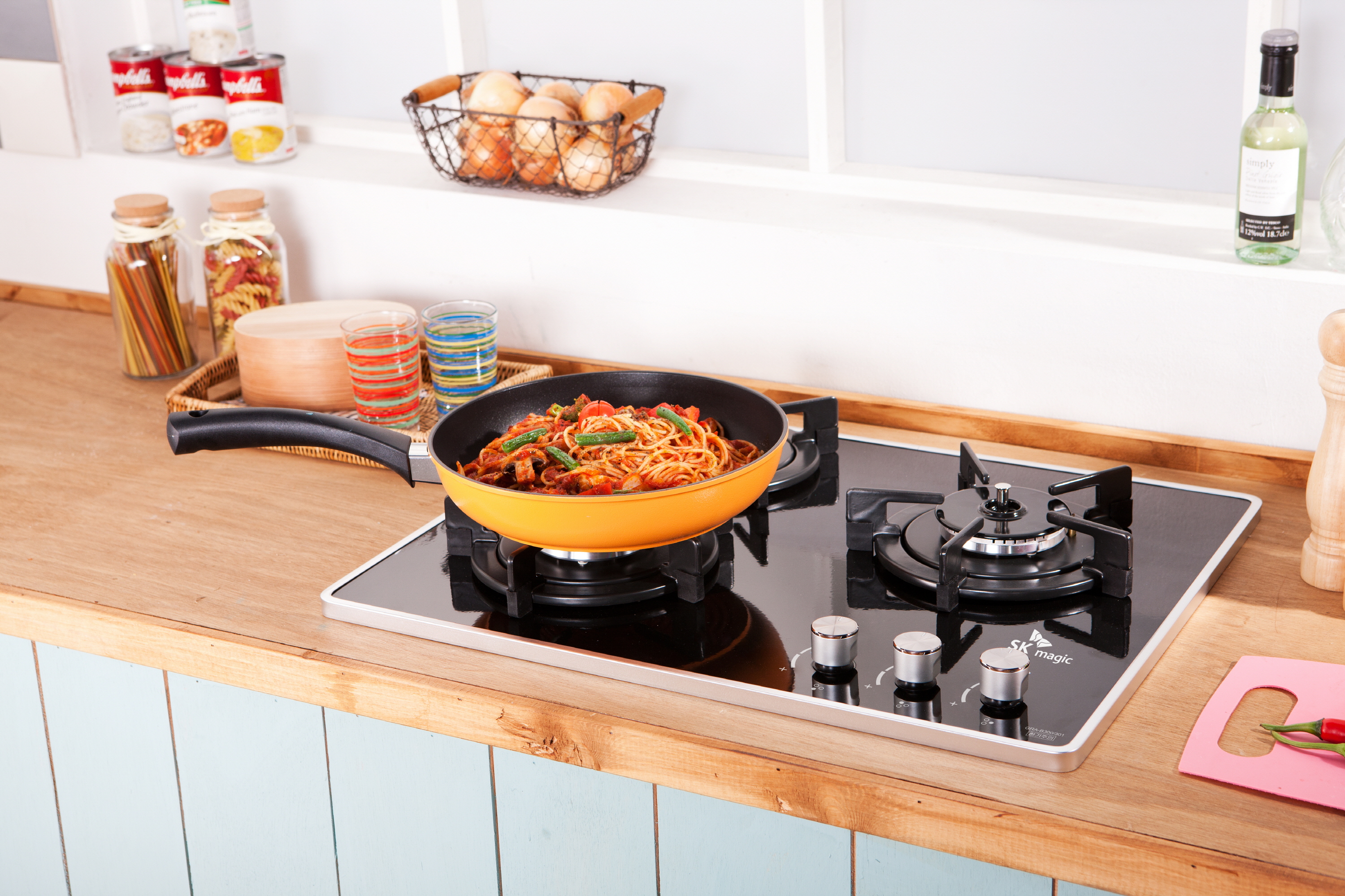 나비엔매직 빌트인 가스 쿡탑 레인지 코드식 560x440 GRB6003PABL LPG