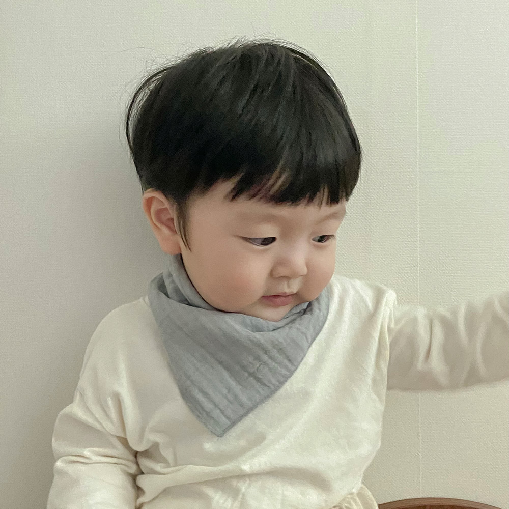 유아동 이중거즈 스카프빕 1+1 사계절 목수건