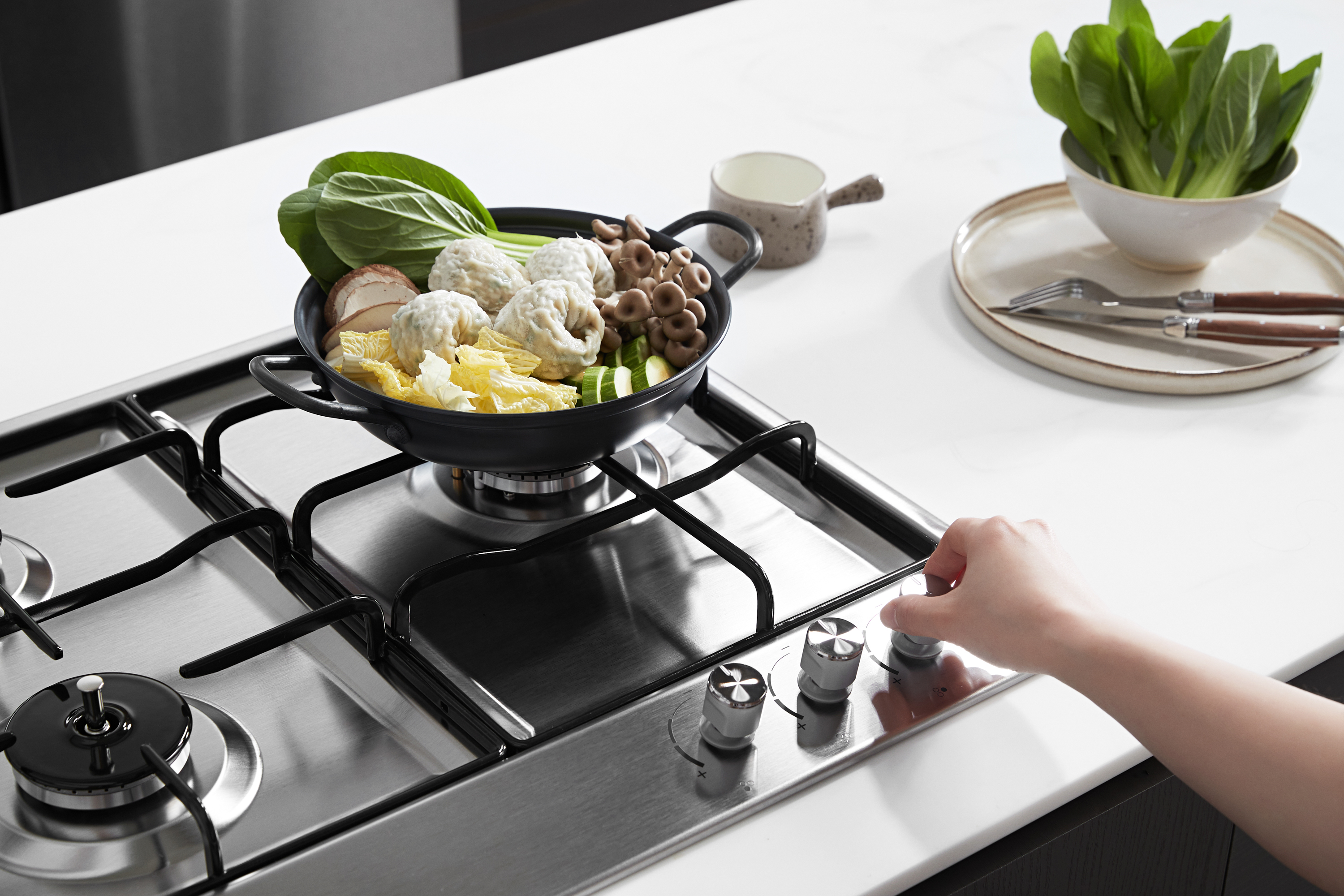 나비엔매직 빌트인 가스 쿡탑 레인지 전지식 560x480 GRB3303PDSS LPG