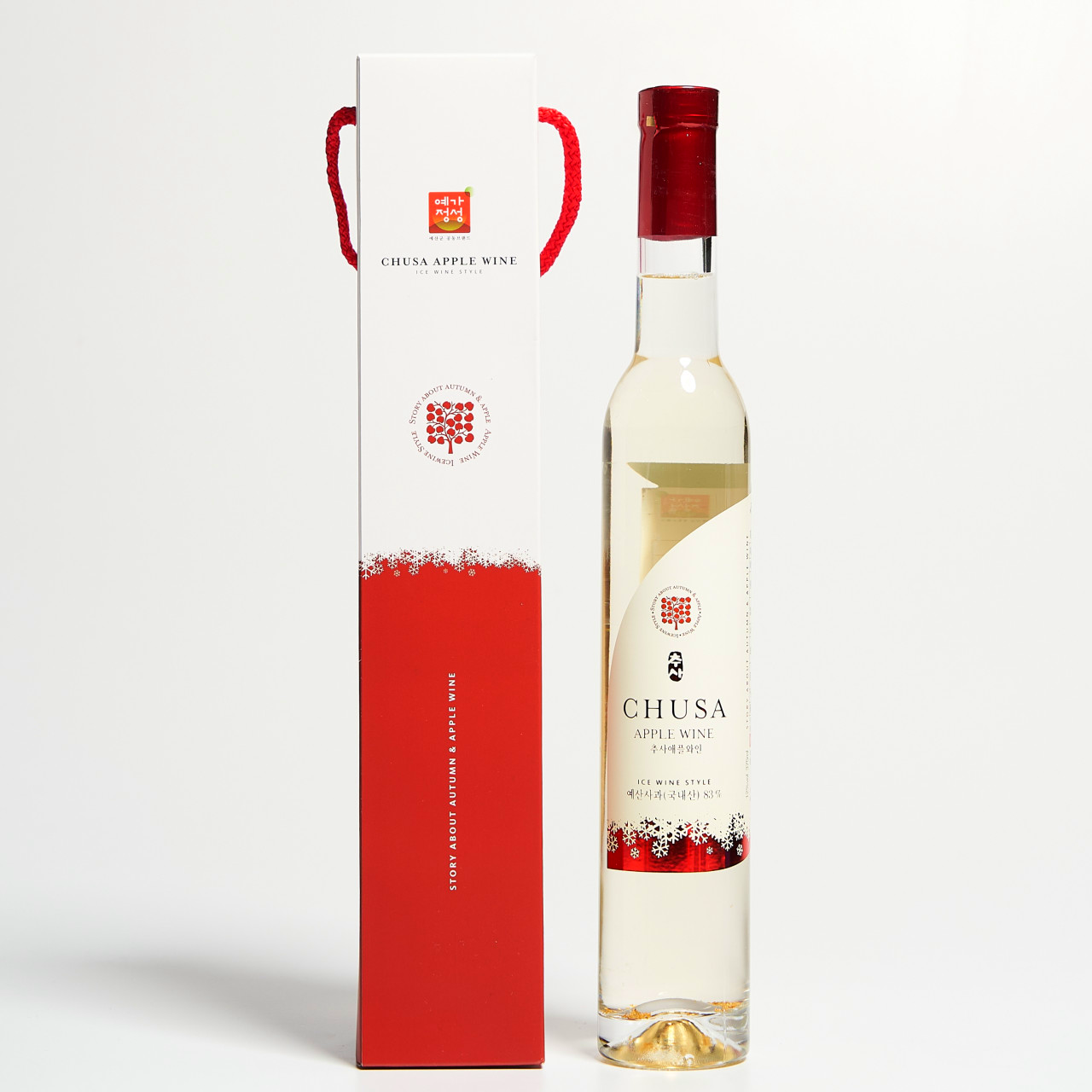 추사애플와인 12도 375ml 금가루 화이트 아이스 예산사과 와인 (케이스포함) - 메인 이미지