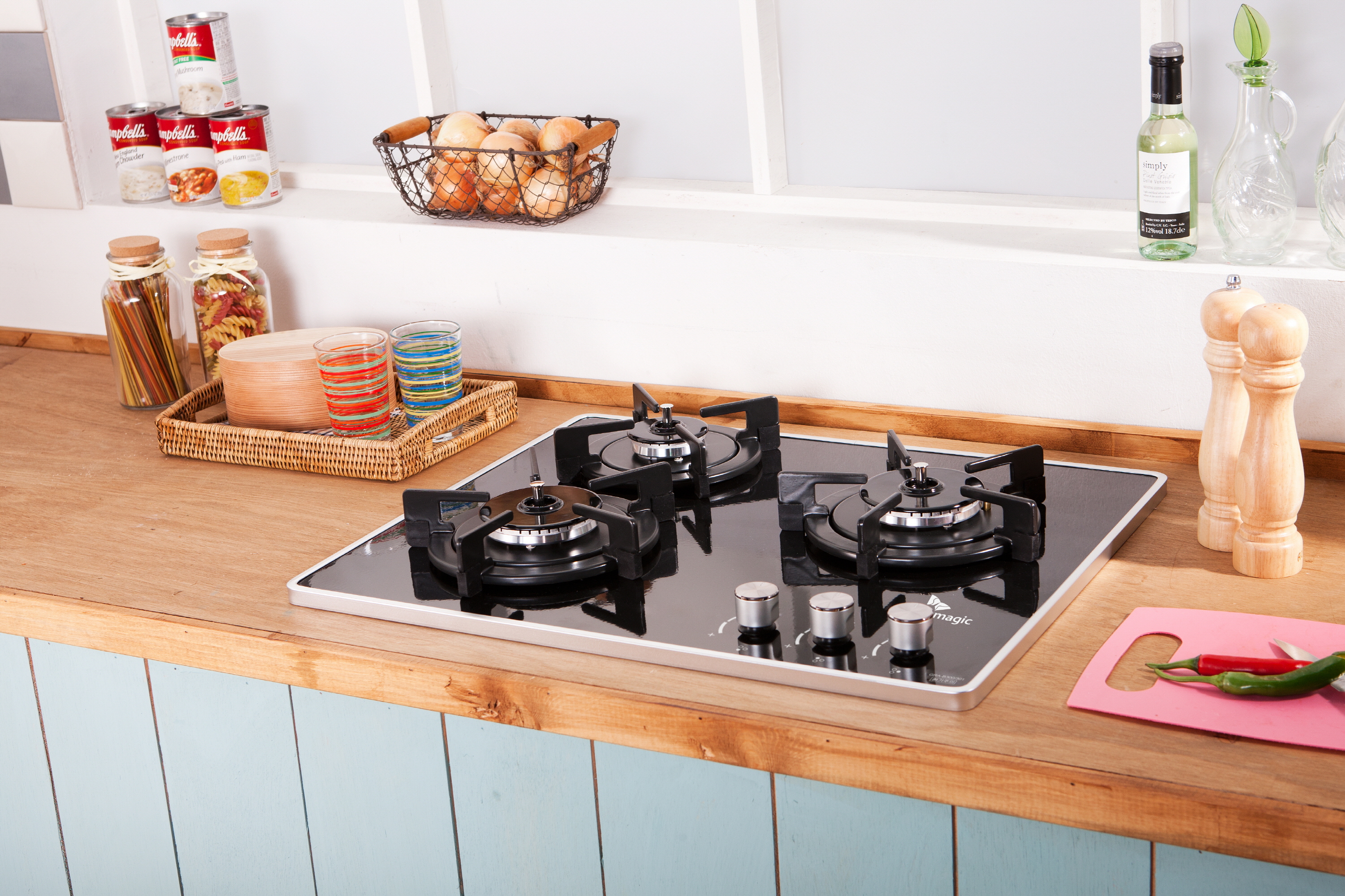 나비엔매직 빌트인 가스 쿡탑 레인지 코드식 560x440 GRB6003PABL LPG