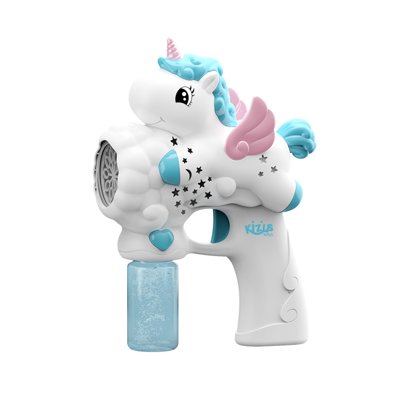 키저스 유니콘 터보 자동 버블건 고급형 비눗방울 총 돌 아기 장난감 선물