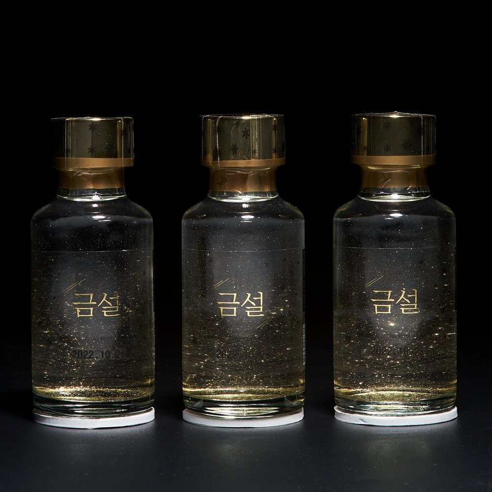 금설 미니어쳐 35도 80ml 3병 금가루 소주 금산인삼주 김창수(케이스, 쇼핑백) - 상세 이미지 3