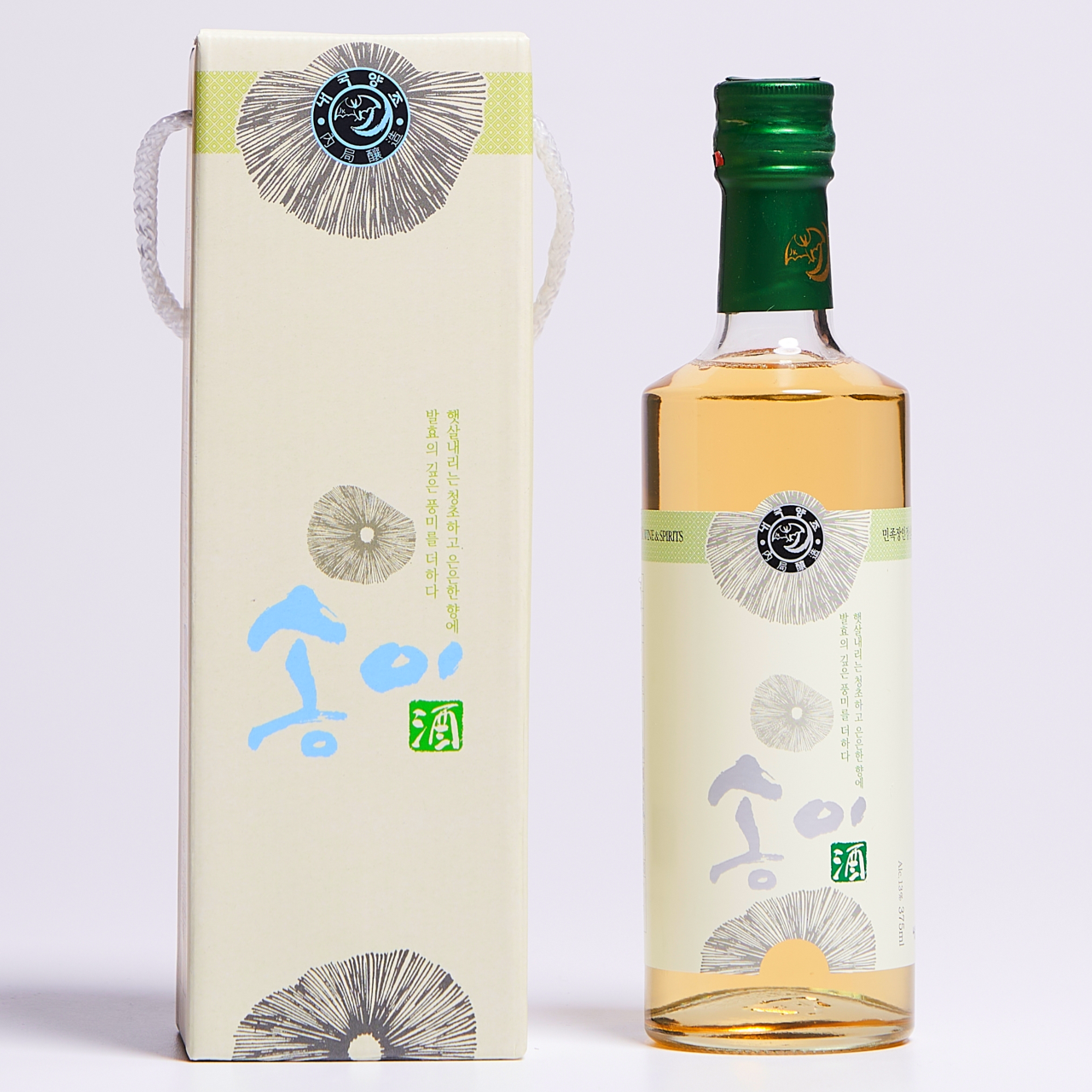 송이주 약주 13도 375ml 내국양조 프리미엄 무첨가(케이스포함) - 메인 이미지