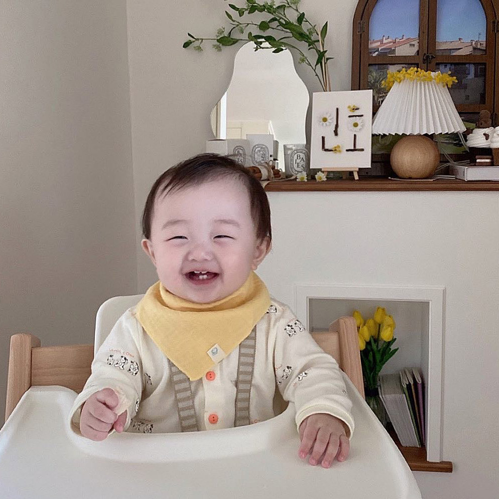 유아동 이중거즈 스카프빕 1+1 사계절 목수건