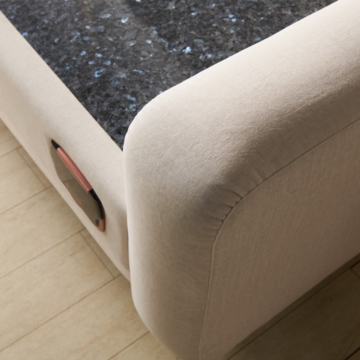 가보건강침대 F포그니SE 이태리산 블루펄 돌침대 3인용 패브릭 소파