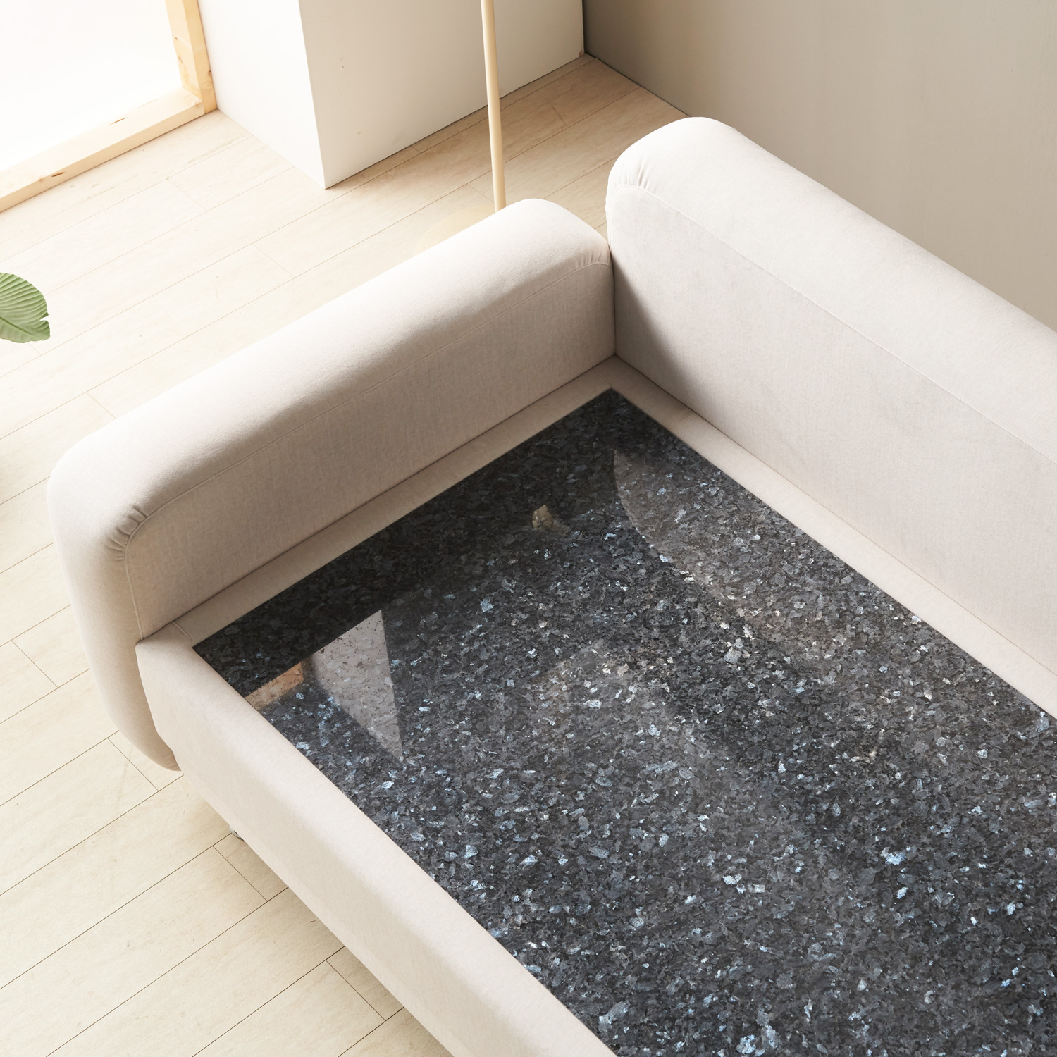 가보건강침대 F포그니SE 이태리산 블루펄 돌침대 3인용 패브릭 소파