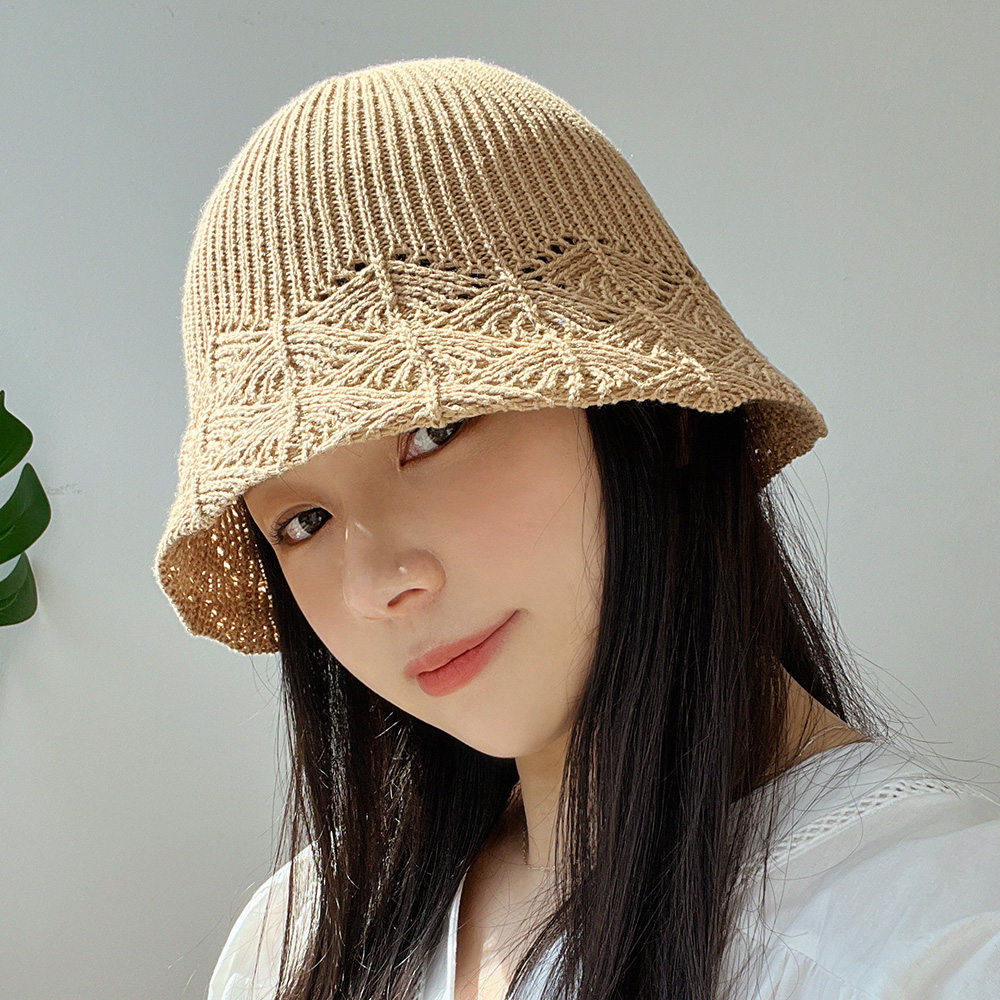 봄 여름 크로쉐 니트 여성 벙거지 버킷햇 이미지 8
