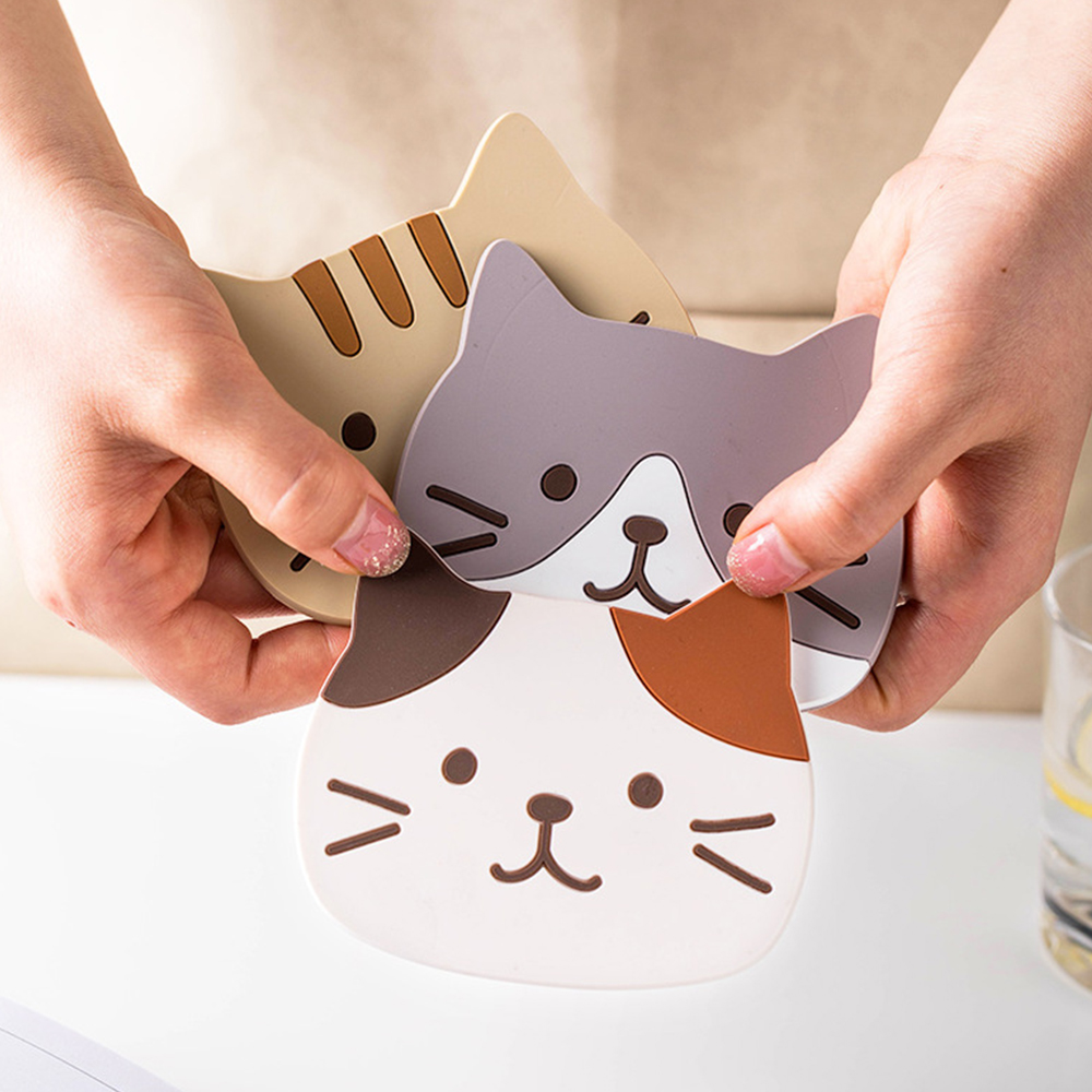 고양이 컵받침 냥냥 티코스터 냄비받침 - 상세 이미지 4
