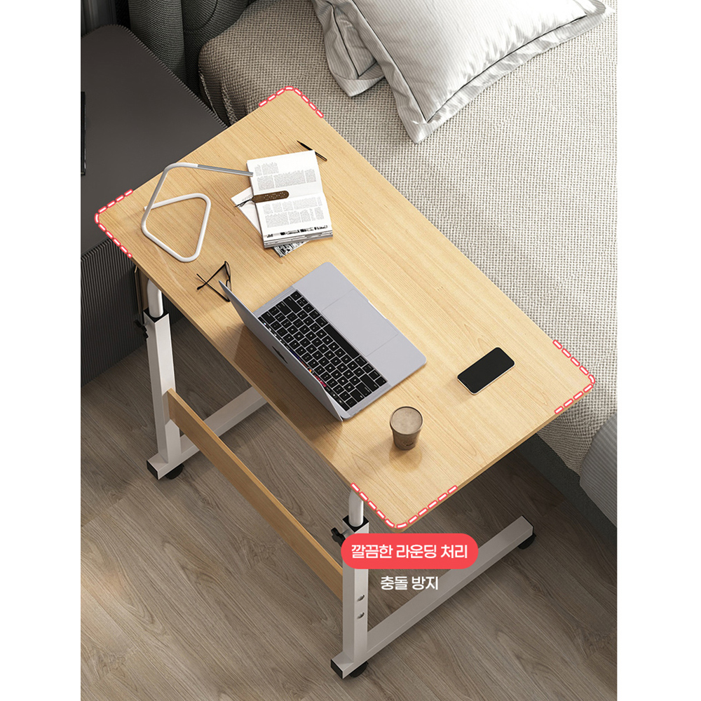 움직이는책상 높이조절 작업대 기능성 침대 테이블