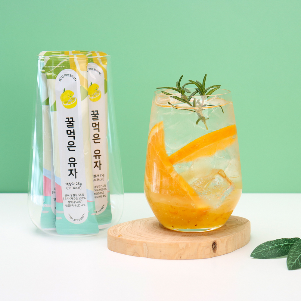 제주 꿀 유자차 스틱 16개입 400g 꿀먹은 유자청 이미지 7