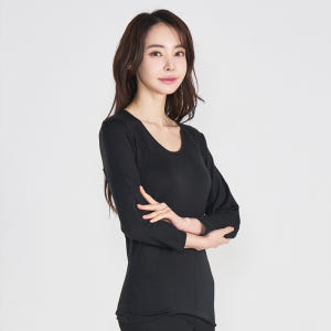 [에이원] 여성 텐셀 소프트 내복 내의 9부 상의 긴팔 착용 후기 | 사이즈/핏 총정리 - 상품 이미지 3