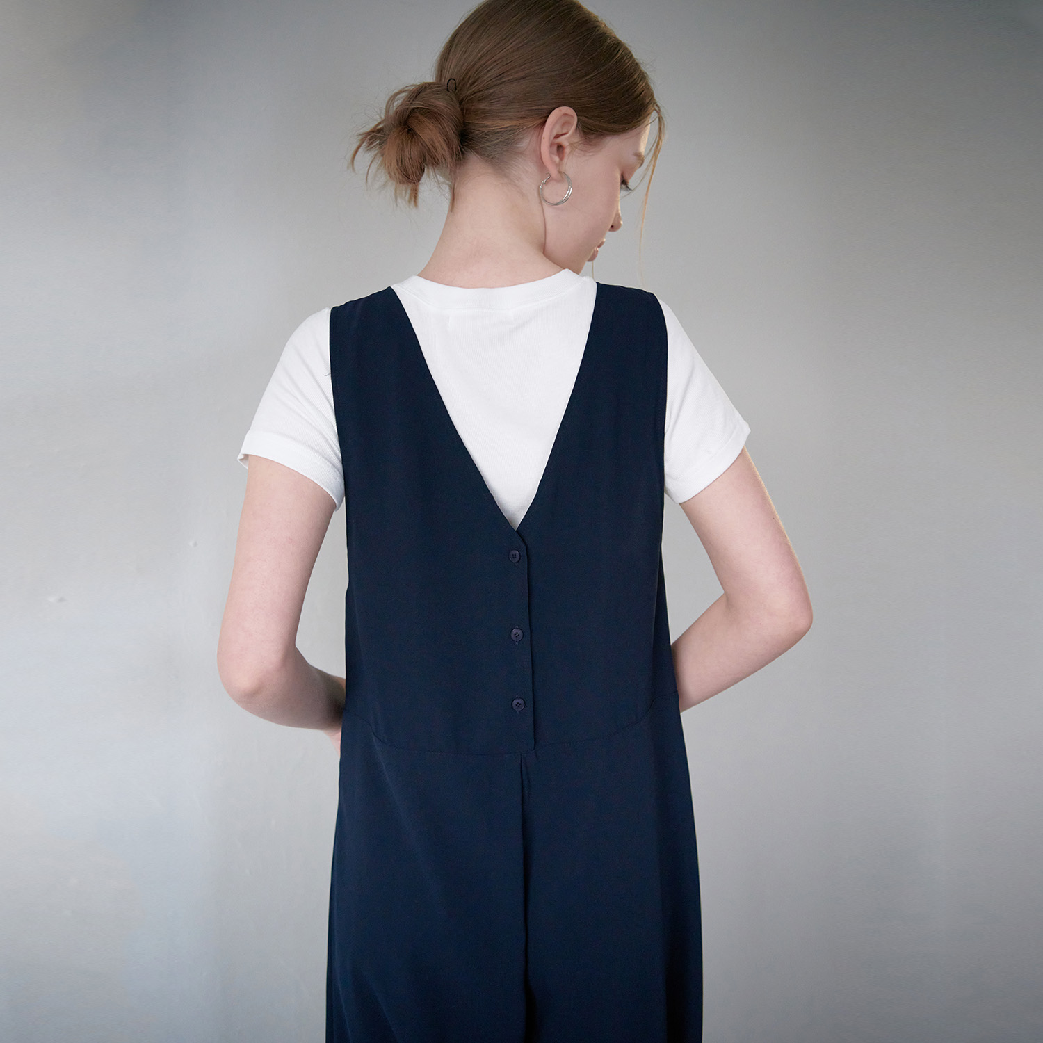 [제로스트릿][2컬러] 브이넥 오버롤 V NECK OVERALL - 상세 이미지 5