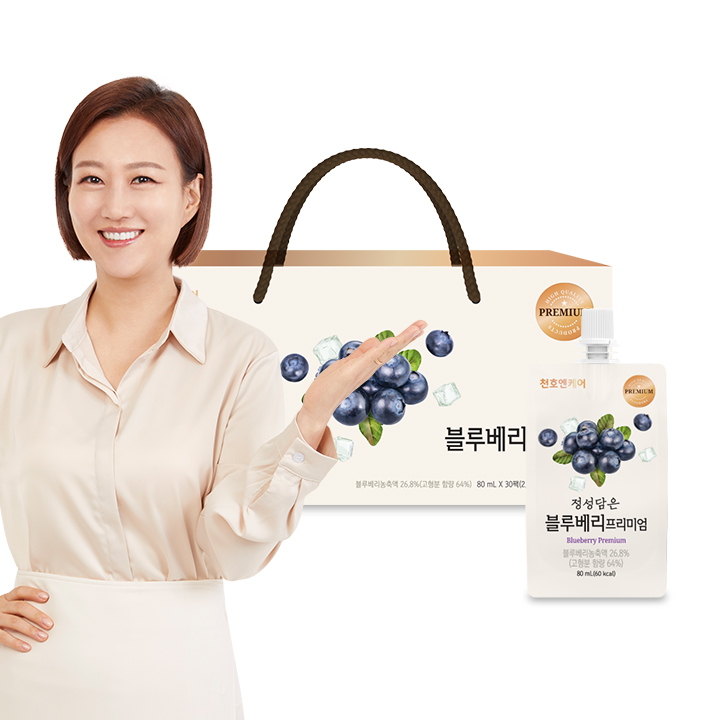 천호엔케어 고농축 팩당 100알 함유 진한 블루베리 프리미엄 80ml x 30개입