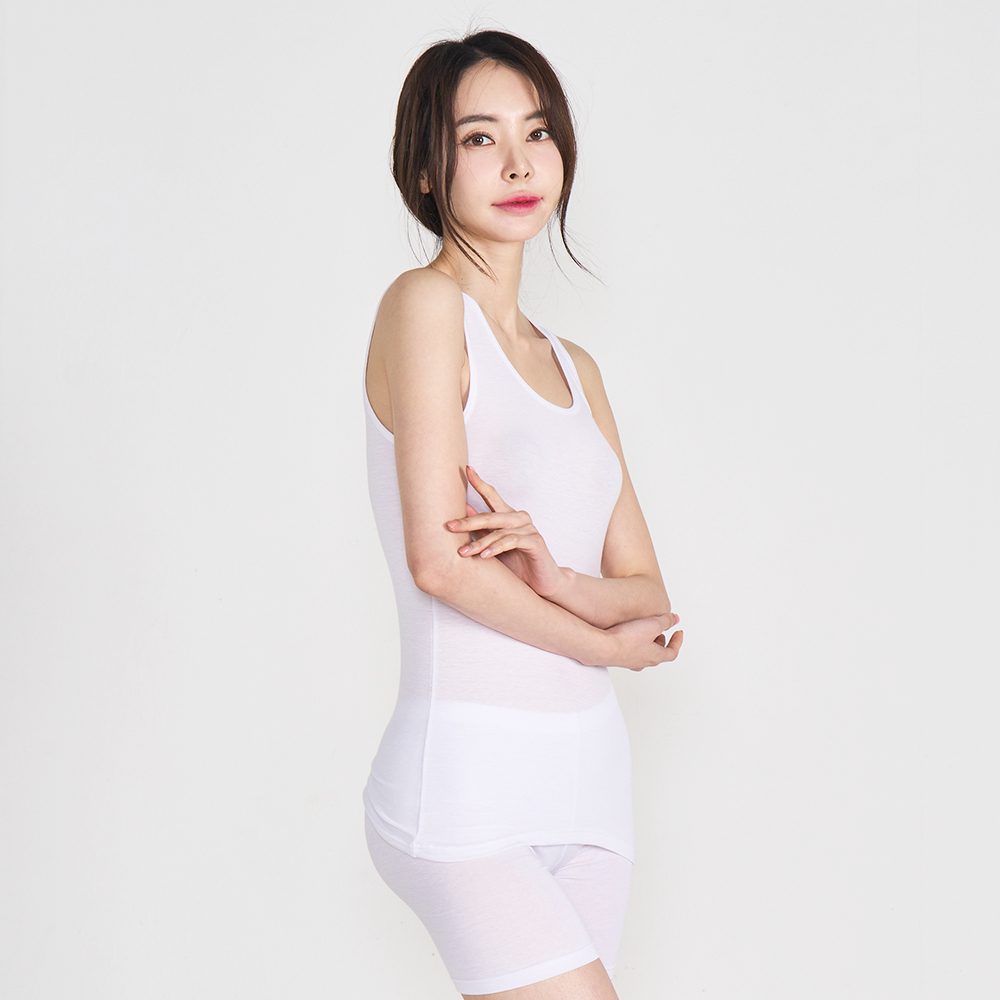 [에이원] 여성런닝 텐셀 소프트 민소매 나시 이너웨어 2p 이미지 4