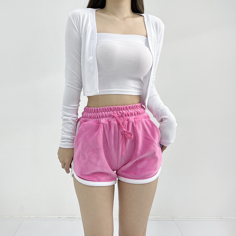 로르 여리여리 글램 크롭 튜브탑 가디건 세트 3color 이미지 2