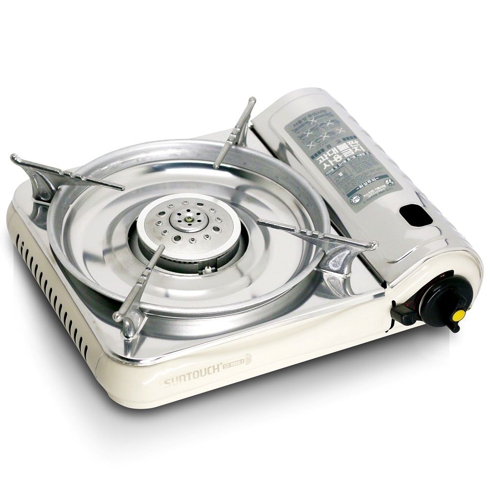 브루스타 바람막이 가스버너 휴대용 화이트 고화력 캠핑 가정용 썬터치 808-1 부루스타