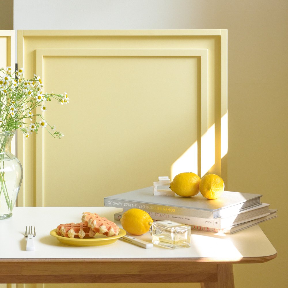 플럼 원목 3단 인테리어 공간분리 가벽 접이식 웨인스코팅 파티션