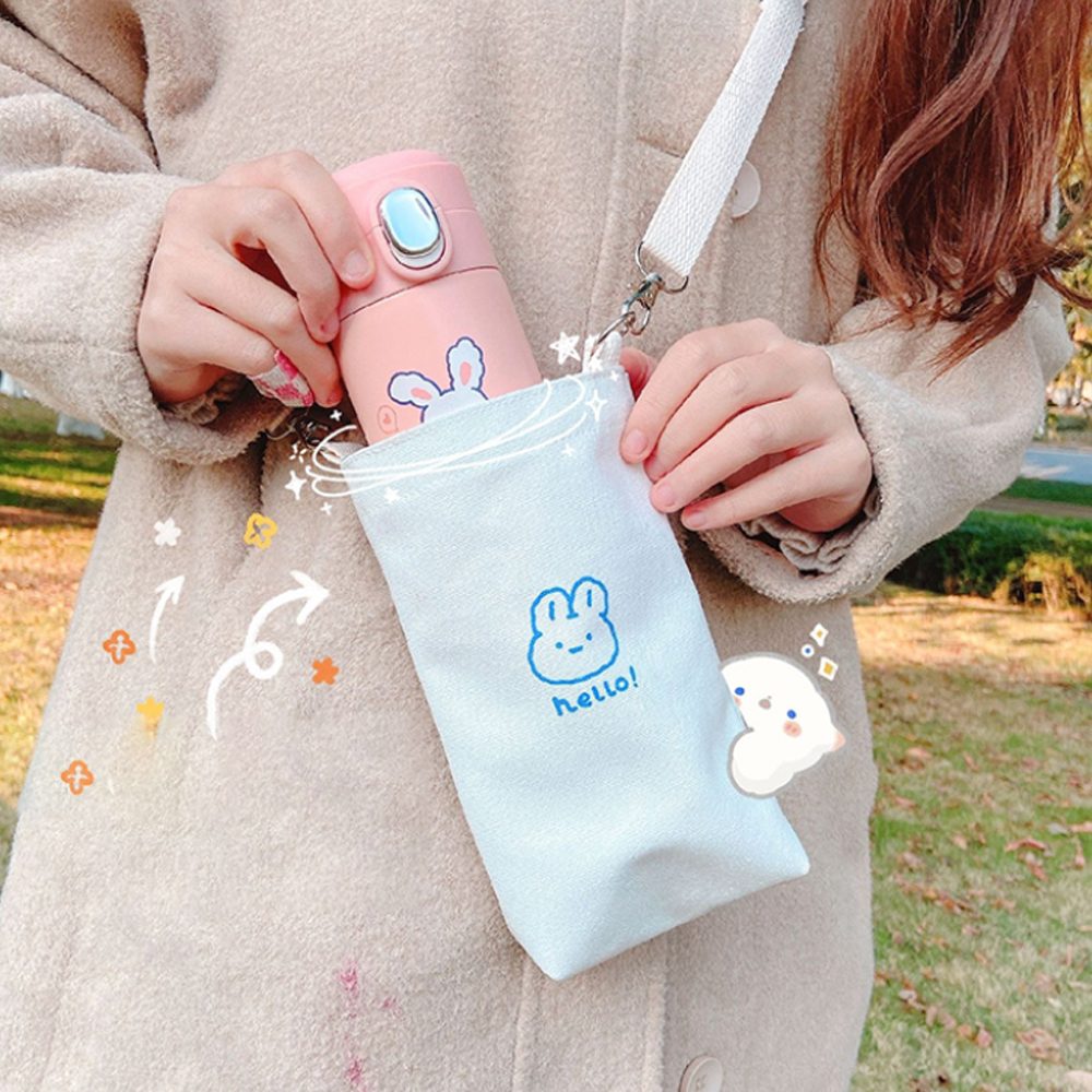 텀블러 백 미니 에코백 캔버스 파우치 판촉인쇄 - 상품 이미지