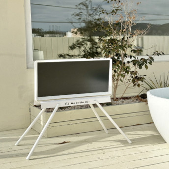 아텍스 룸앤티비 거치대 TV 스탠드 탁상 티비 1세대 27인치 화이트 긴다리