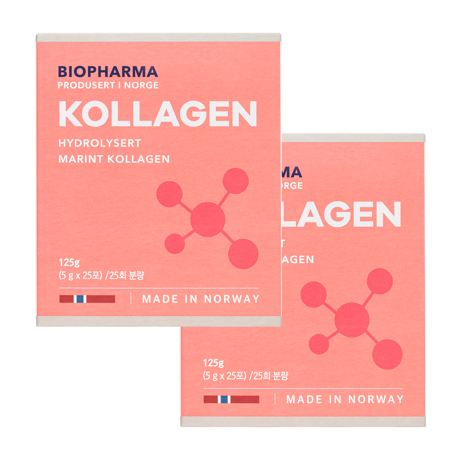 노르웨이 노르위지언파마 라즈베리콜라겐비오틴 2세트 먹는 고함량저분자피쉬펩타이드 어류분말가루