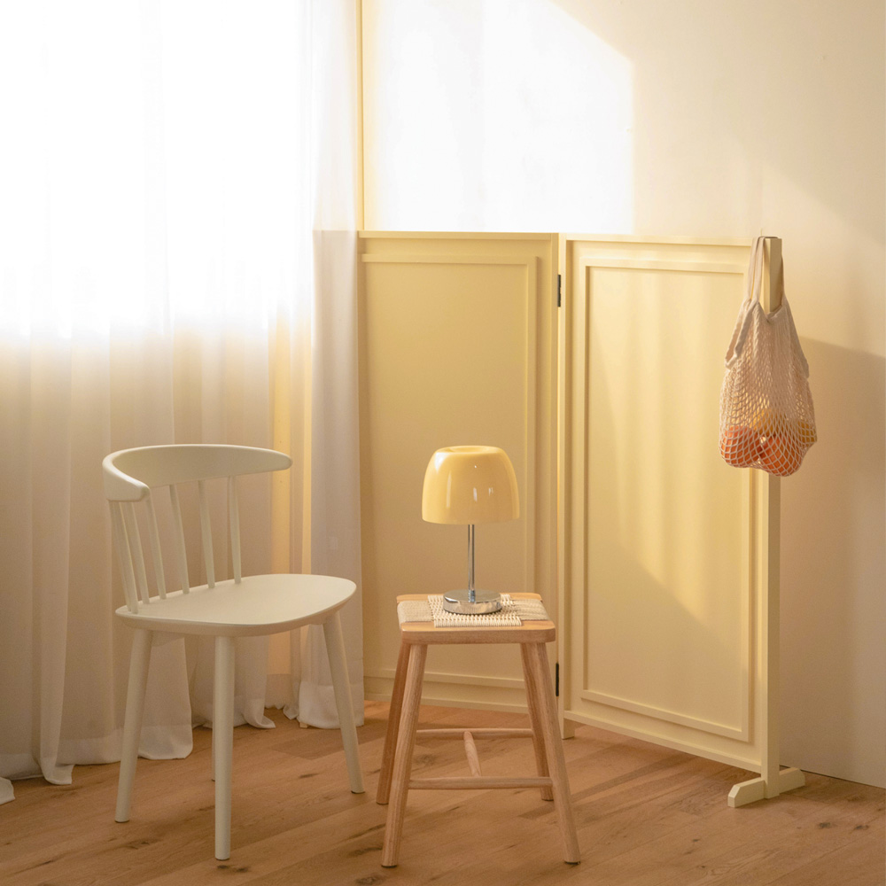 플럼 원목 3단 인테리어 공간분리 가벽 접이식 웨인스코팅 파티션