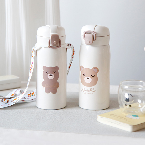 어린이 보온병 원터치 어린이집 물병 물통 유치원 초등학생 보온 보냉 텀블러 뮤티드 350ml