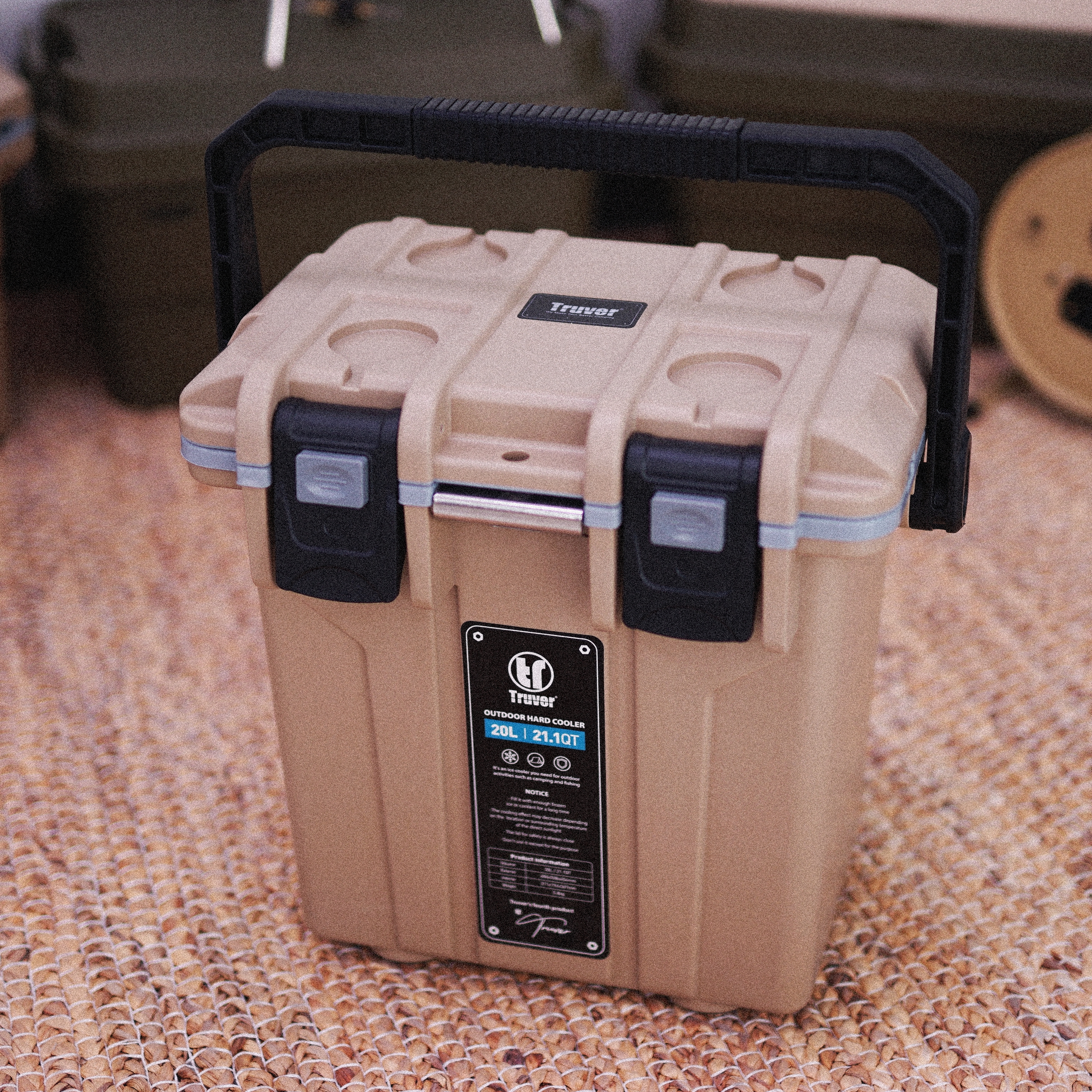 트루버 캠핑 하드 쿨러 20l 대형 캠핑용 아이스 박스