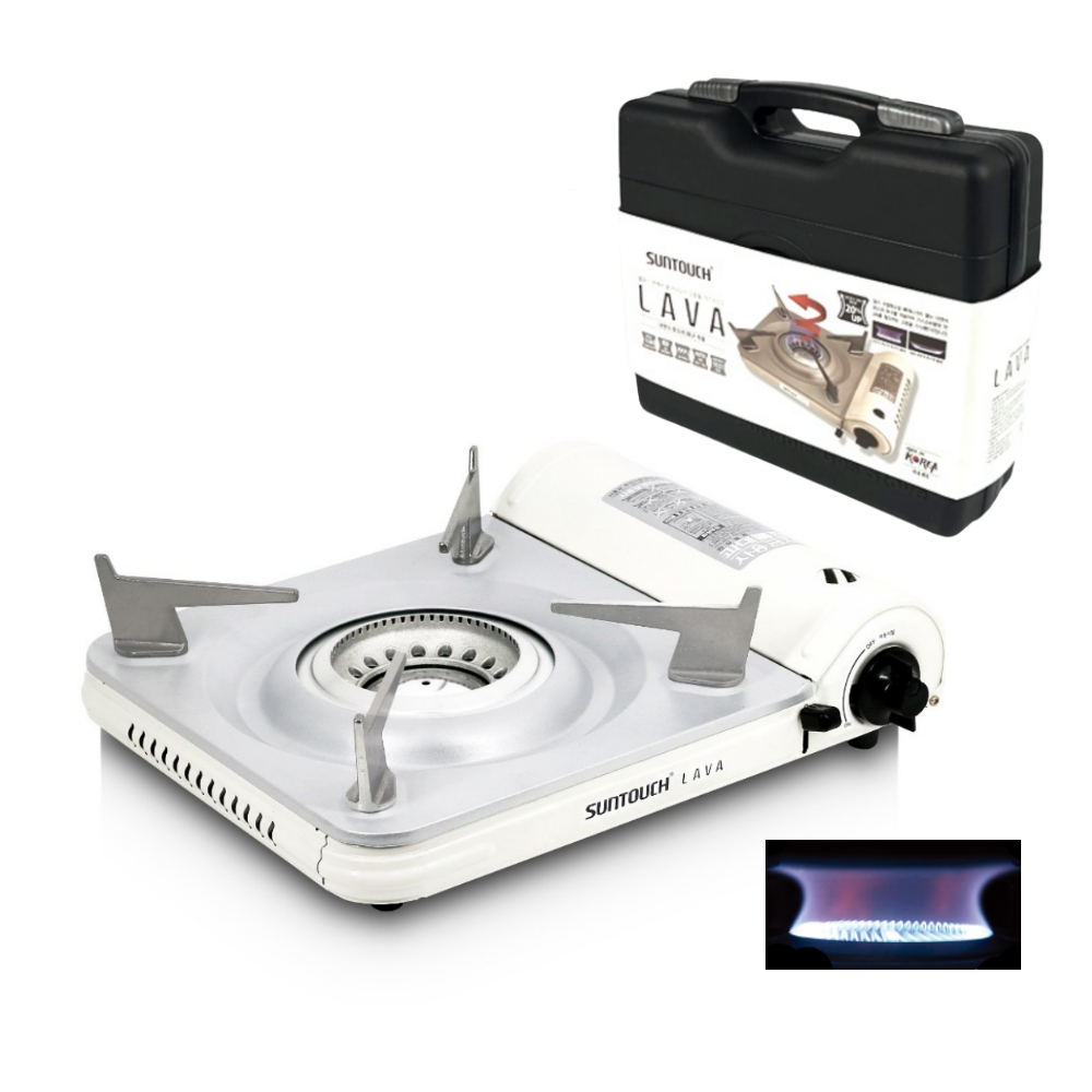 휴대용 가스버너 슬림 캠핑 버너 화이트 썬터치 브루스타 라바