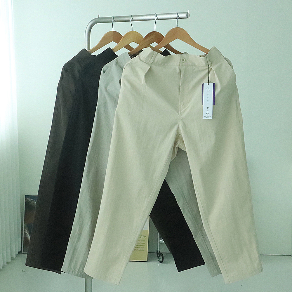 남자면바지 남자와이드팬츠 빅사이즈 밴딩 나일론바지