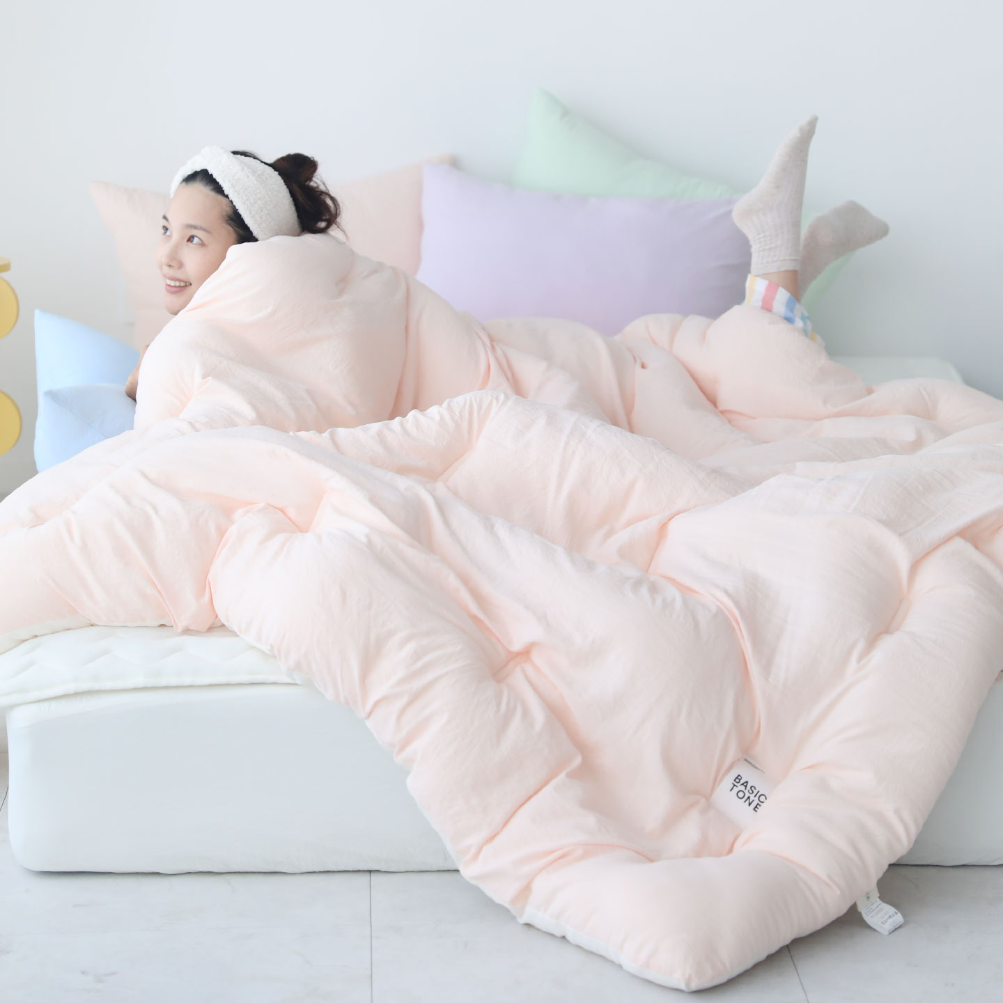 사계절 차렵이불 광폭 세미 스트라이프 가을 침구 SS