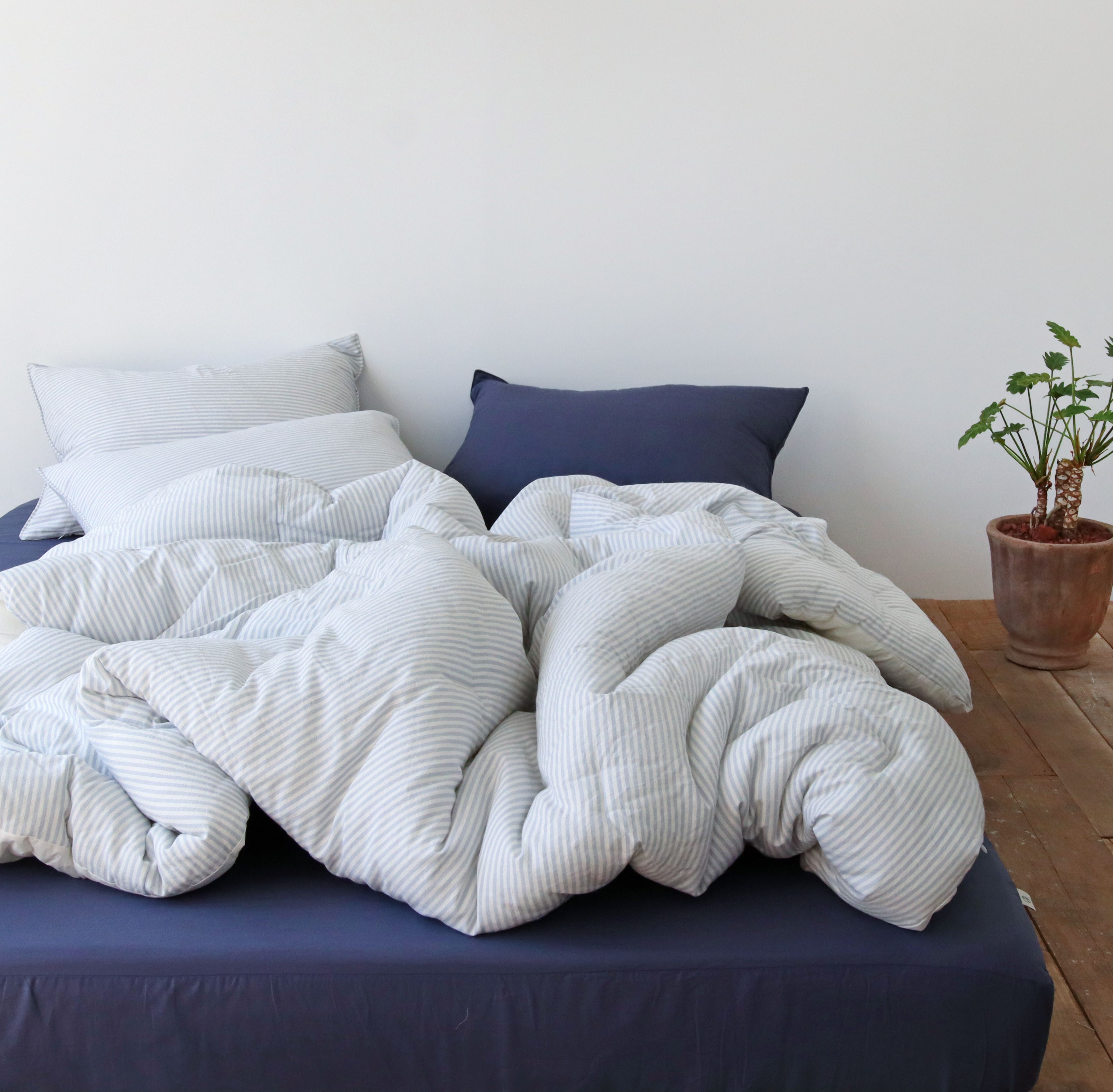 스트라이프 워싱 광목 60수 아사 순면 알러지케어 봄 사계절 차렵이불 S/SS