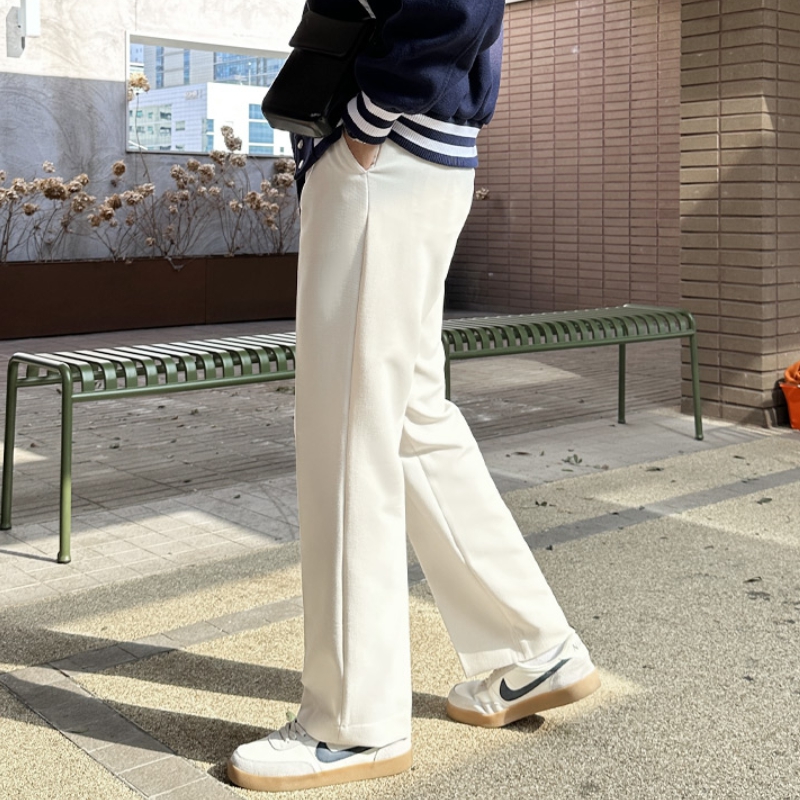 남자 바틀렛 봄 가을 사계절 스판 세미와이드 슬랙스 팬츠 - 상세 이미지 5