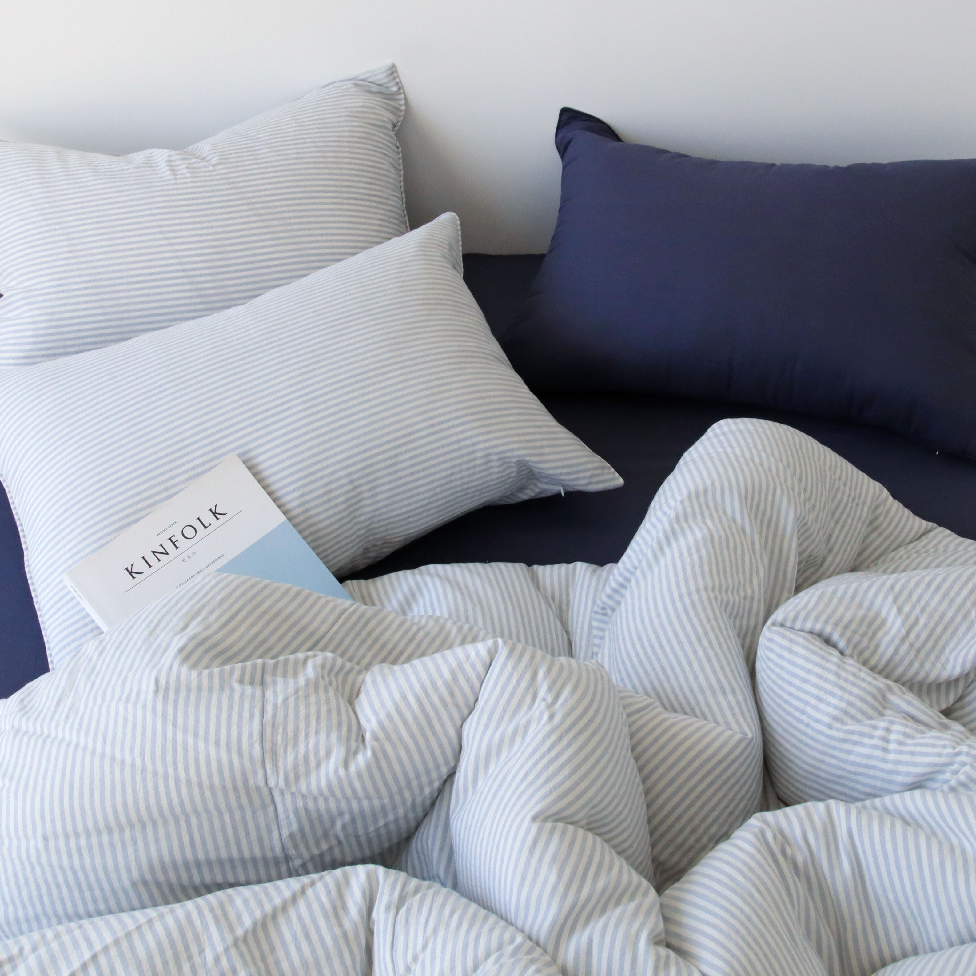 스트라이프 워싱 광목 60수 아사 순면 알러지케어 봄 사계절 차렵이불 S/SS