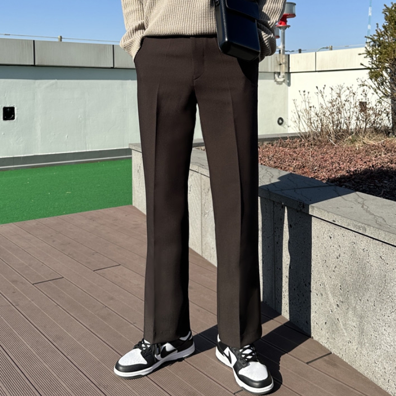 남자 바틀렛 봄 가을 사계절 스판 세미와이드 슬랙스 팬츠 - 상세 이미지 3