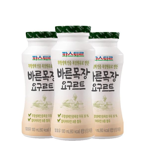 파스퇴르우유배달 바른목장 요구르트(아기간식)100ml 15개 30개 어린이집 유치원 간식 - 상품 이미지