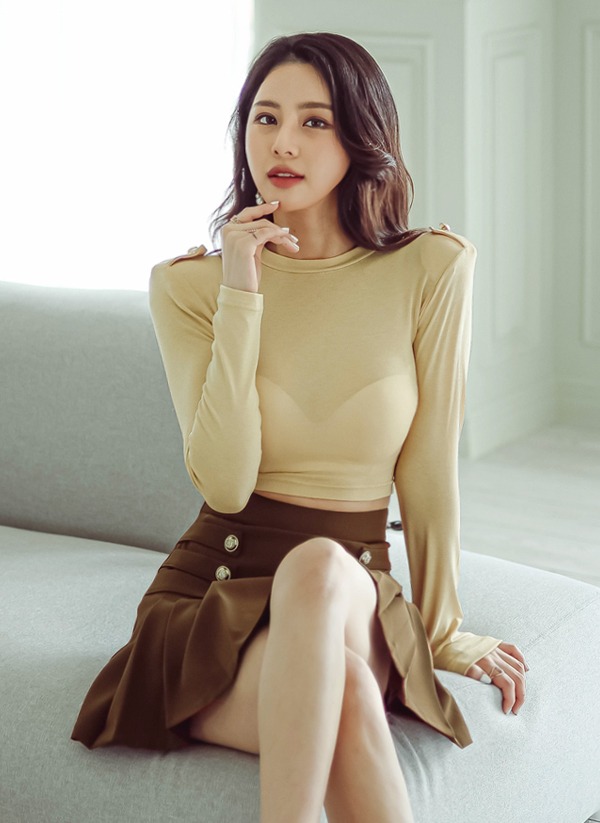 깜장오리 블리니 버튼 탑 : 깜장오리