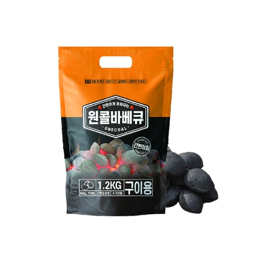 원콜 야자숯 3초점화 간편점화 1.2kg - 메인 이미지