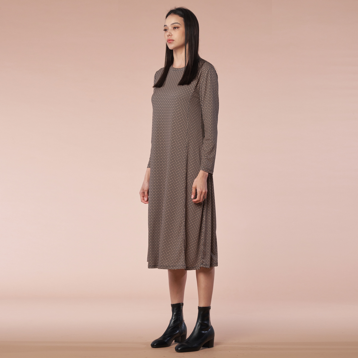 Lipbbam 바이립밤 디프리 라이프 롱 슬리브 프린트 롱 원피스LDM52BS01 이미지 4