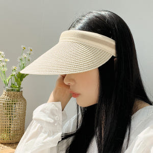 (1+1) 헬렌 밀짚 라탄 여성 여름 햇빛차단 썬바이저 썬캡 모자 솔직 후기 | 실사용자 리뷰 분석 - 상품 이미지 3