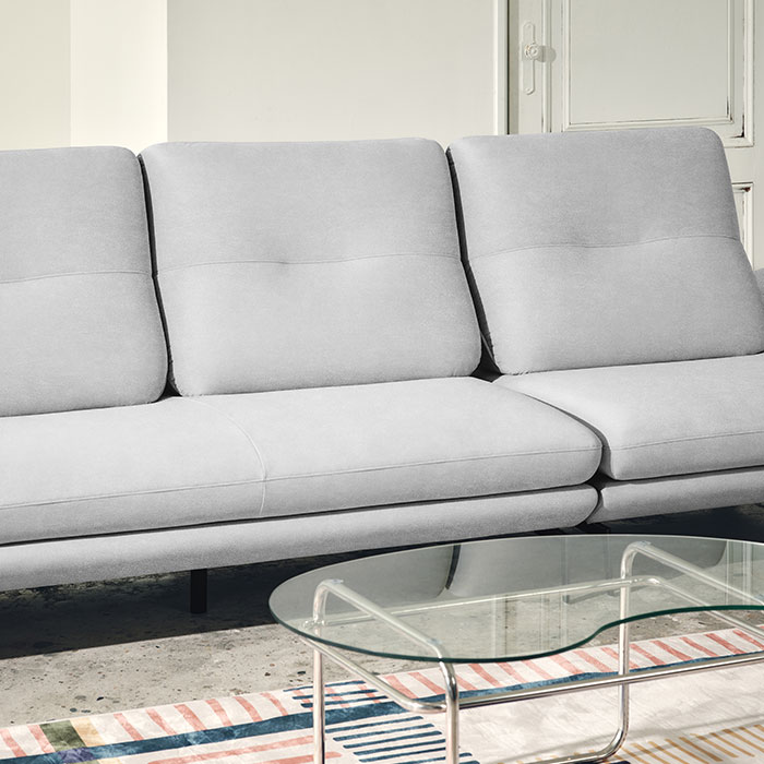 [에싸] 로마노 4인 스윙기능 패브릭 소파+스툴(카시미라)(리브, 크라비츠 옵션 선택)