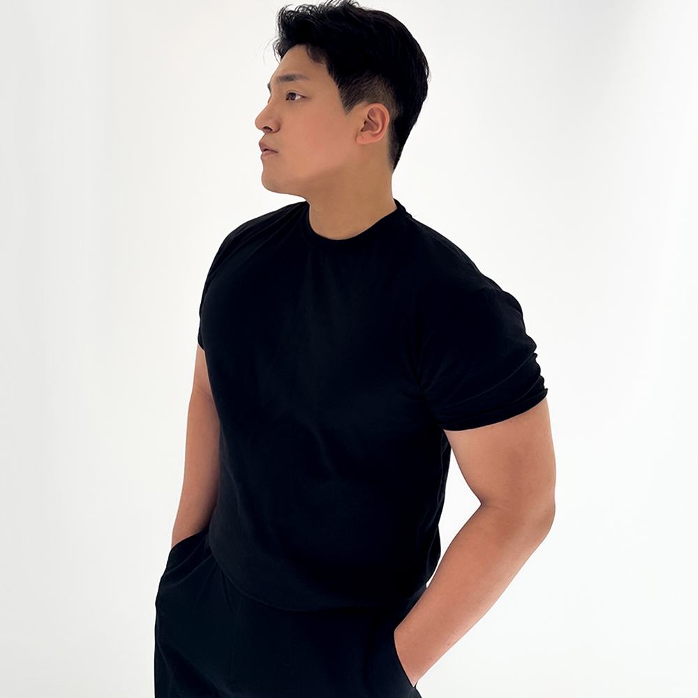 남자 어깨넓어보이는반팔 머슬핏 반팔 헬창옷 - 상품 이미지